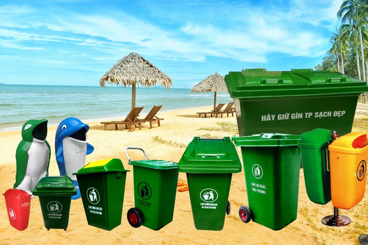 phụ kiện thùng rác nhựa HDPE 