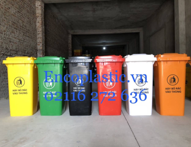 Thùng rác nhựa 50L, 60L, 100L, 120L, 240L, 360L, 660L tại Cao Bằng