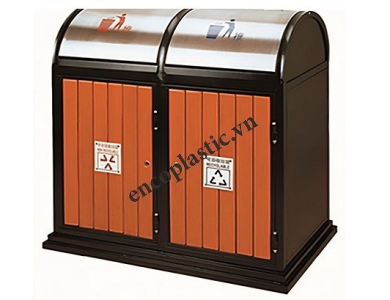THÙNG RÁC INOX 2 NGĂN HỖ TRỢ GIẢI QUYẾT HIỆN TRẠNG RÁC THẢI