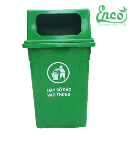Thùng rác nhựa 90L nắp hở