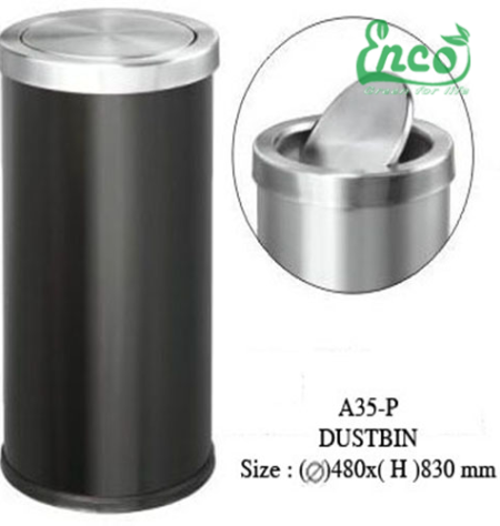 Thùng rác Inox nắp lật A35-P