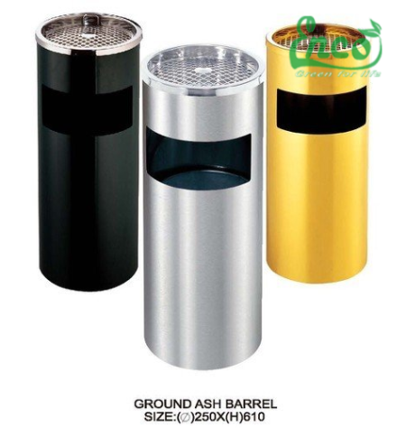 Thùng rác Inox gạt tàn 