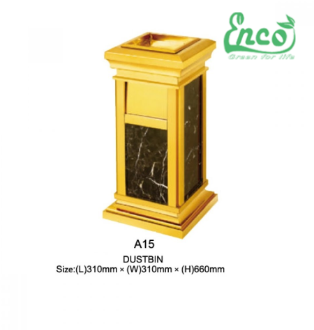 Thùng rác Inox đá hoa cương A15