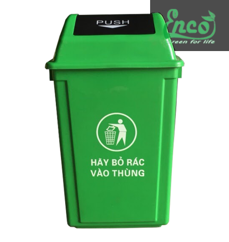 Thùng rác nhựa HDPE 60L nắp lật