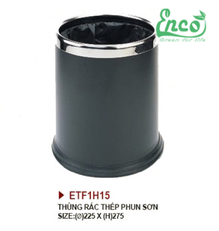 Thùng rác thép phun sơn
