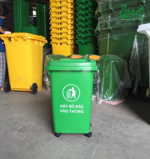Thùng rác nhựa HDPE 60L