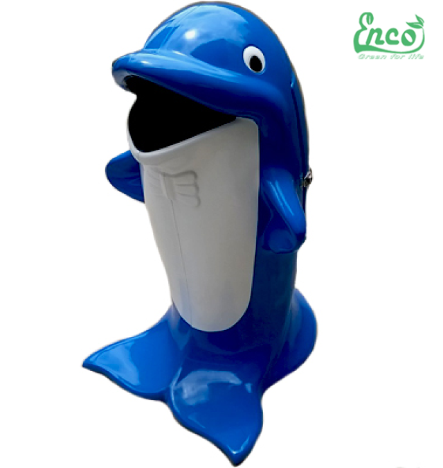 Thùng rác composite cá heo