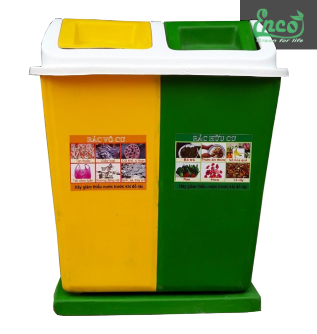 Thùng rác composite 2 ngăn