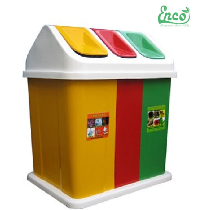 Thùng rác composite ba ngăn