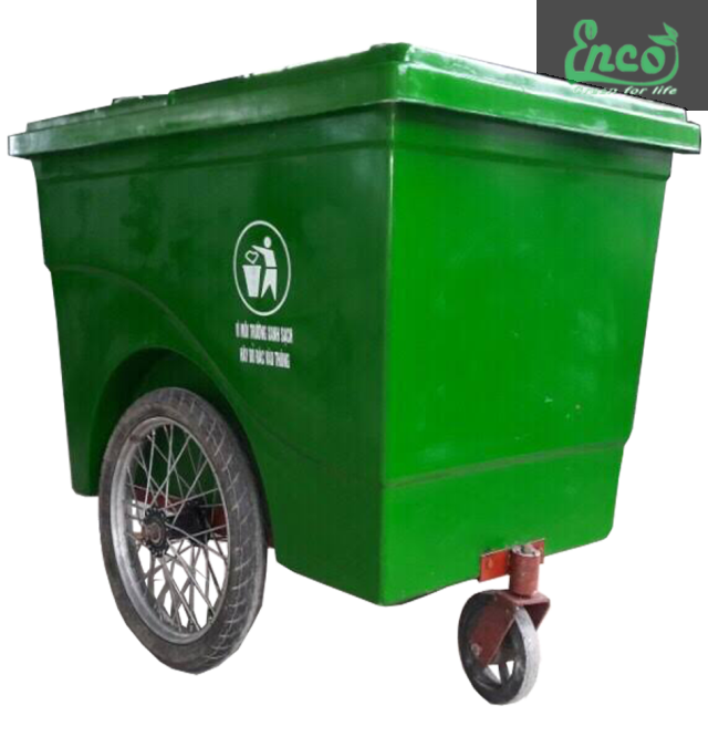 Xe đẩy rác composite 660L
