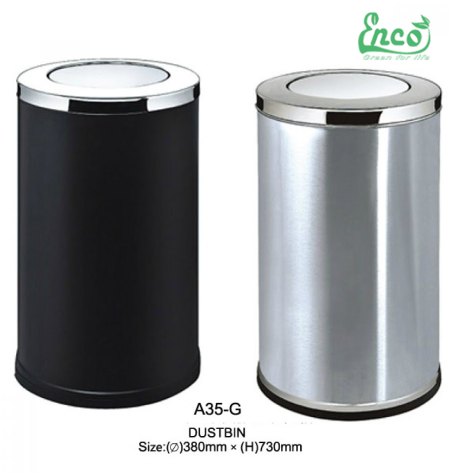 Thùng rác Inox nắp lật A35-G