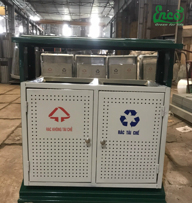 THÙNG RÁC PHÂN LOẠI HAI NGĂN 